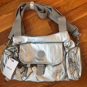 Kipling Felix large metallic handbag